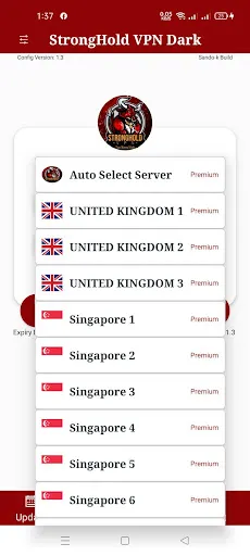Скриншоты StrongHold VPN Dark