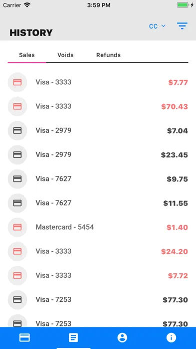 Capturas de tela do SurePay