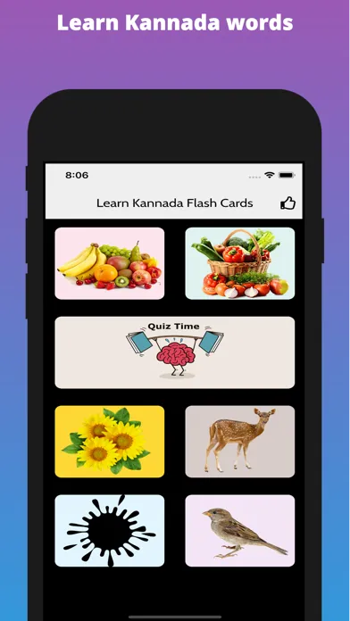 Learn Kannada Flashcards स्क्रीनशॉट