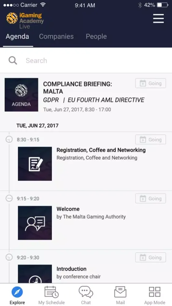 Compliance Briefing سکرین شاٹس