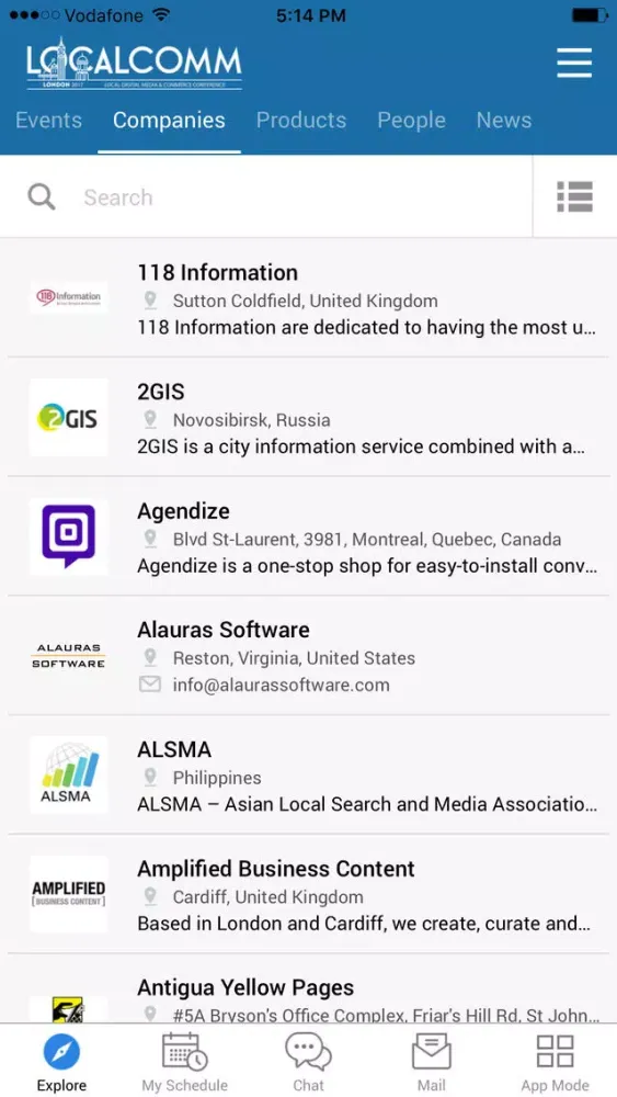 Ảnh chụp màn hình của LOCALCOMM