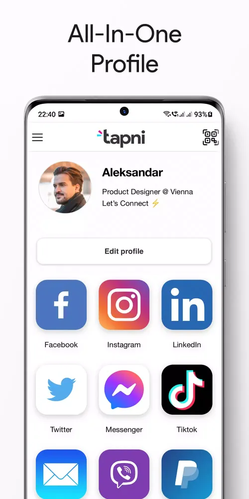Tapni - Digital Business Card Screenshots