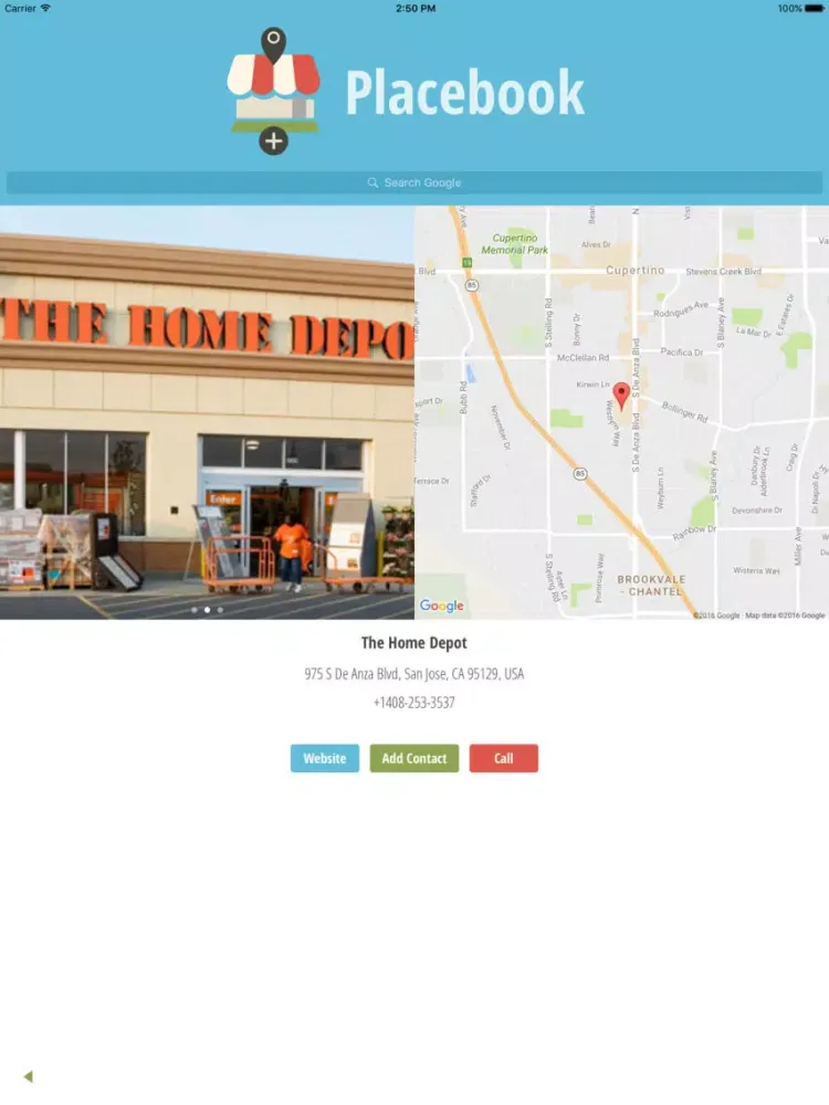 ภาพหน้าจอของ Placebook - Add google places to your contacts iPad 