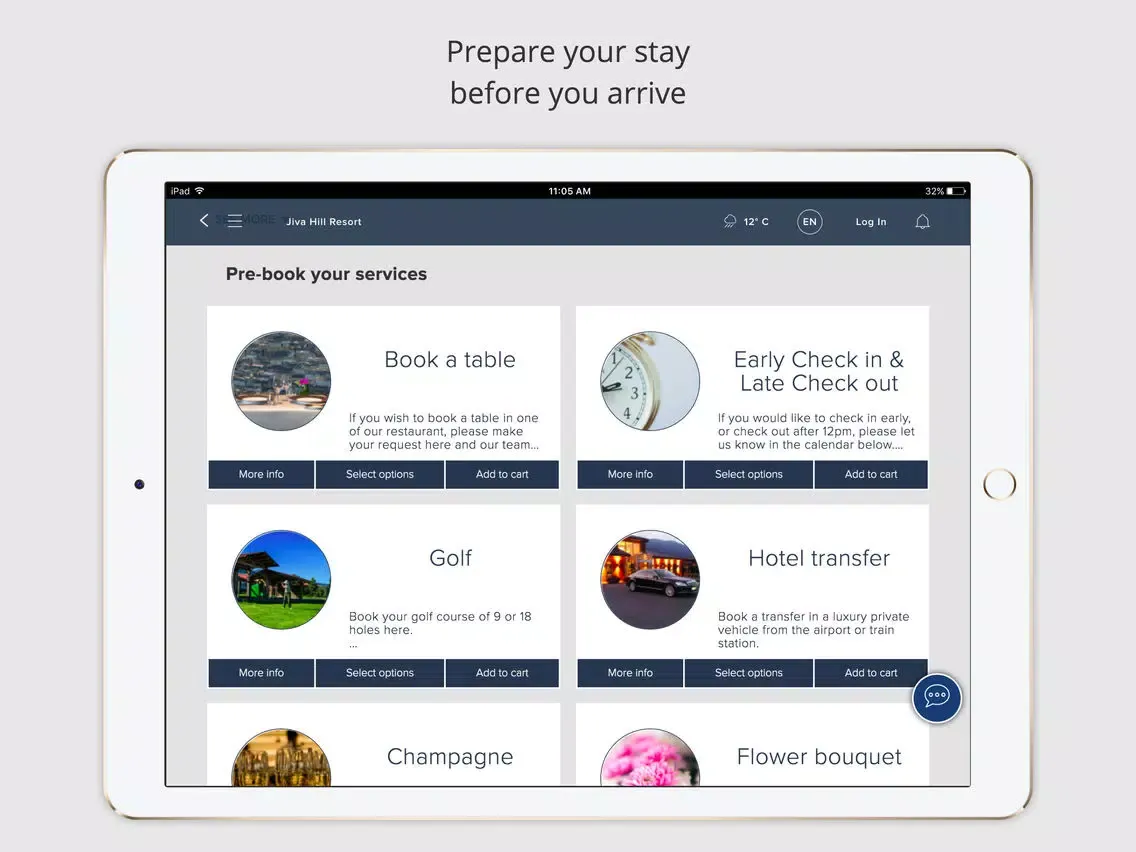Tangkapan layar Jiva Hill Resort iPad 