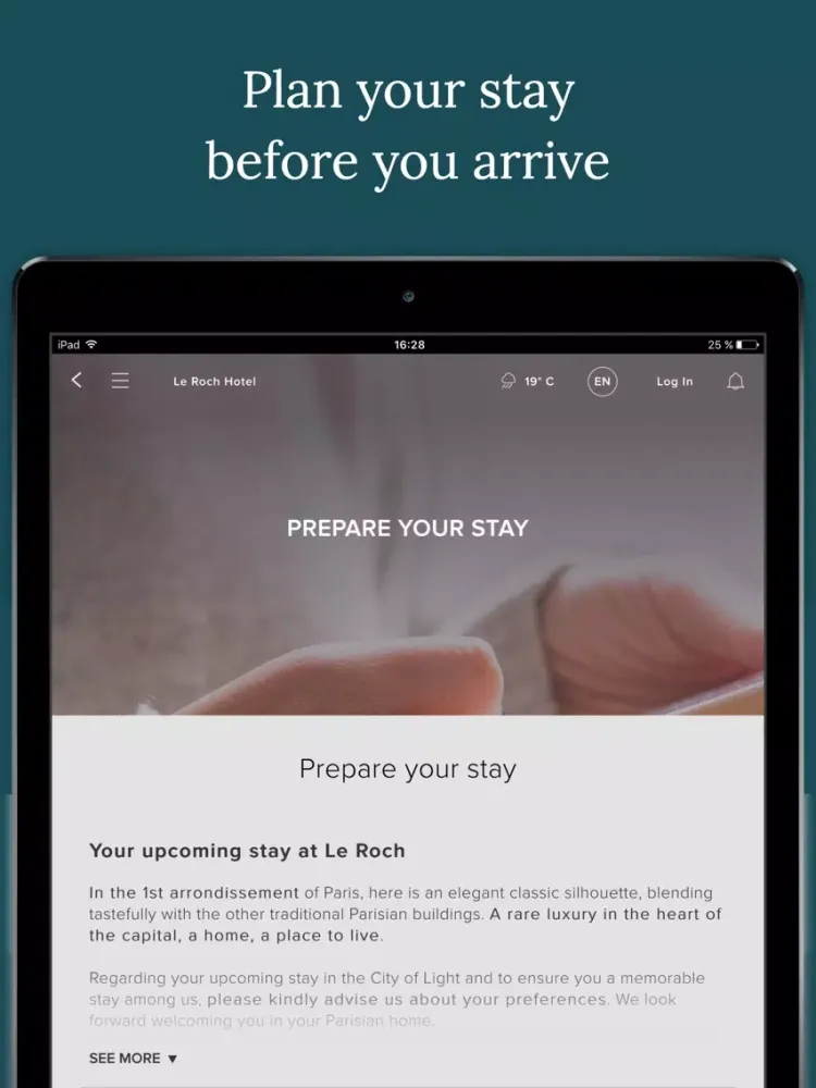 Hotel Le Roch iPad  スクリーンショット