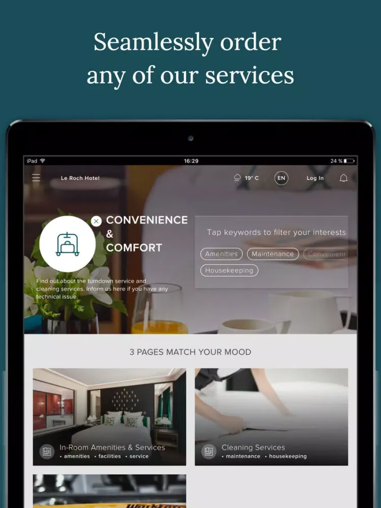 Hotel Le Roch iPad  スクリーンショット