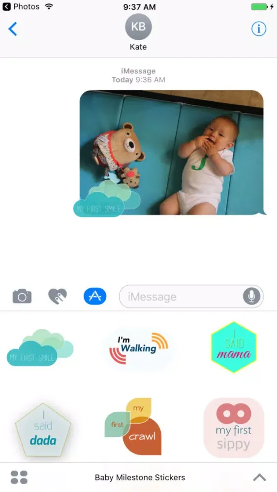 Ảnh chụp màn hình của Baby Milestone Stickers
