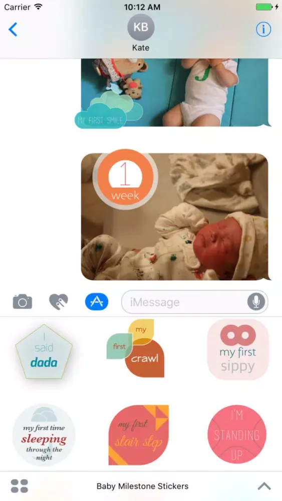 Ảnh chụp màn hình của Baby Milestone Stickers