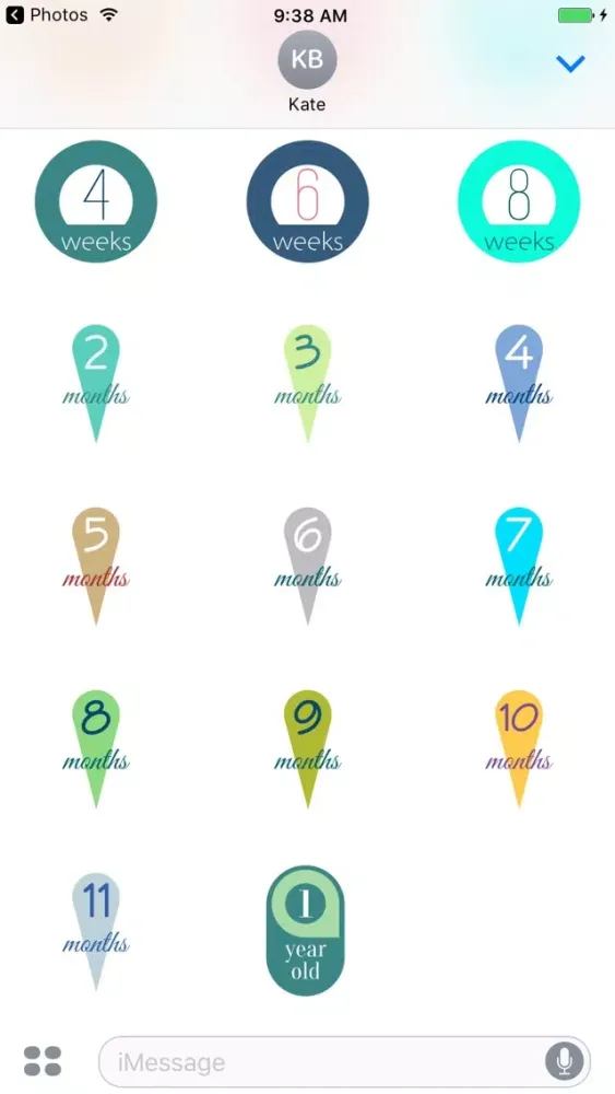 Ảnh chụp màn hình của Baby Milestone Stickers