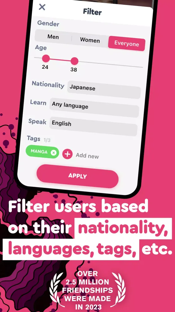 Screenshot di Make Japanese Friends−Langmate