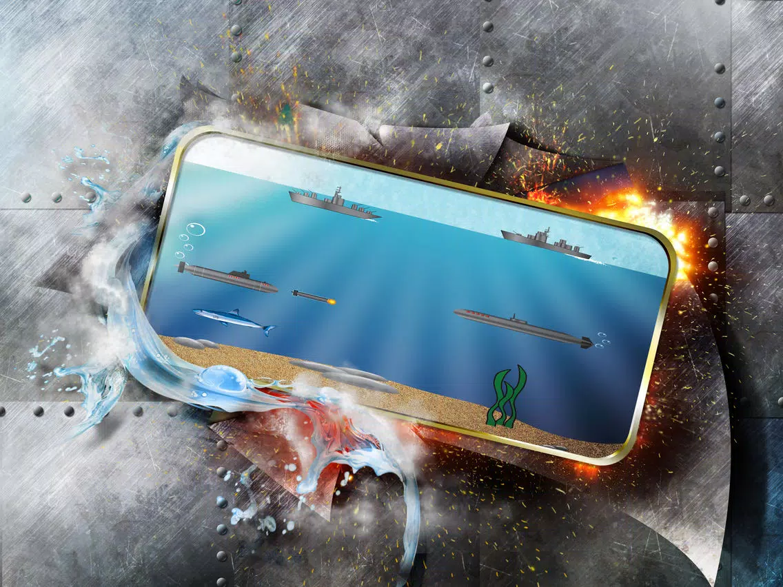 Ảnh chụp màn hình của Awesome Submarine battle ship Free! - Multiplayer Torpedo wars iPad 