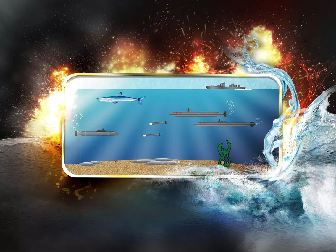 Ảnh chụp màn hình của Awesome Submarine battle ship Free! - Multiplayer Torpedo wars iPad 