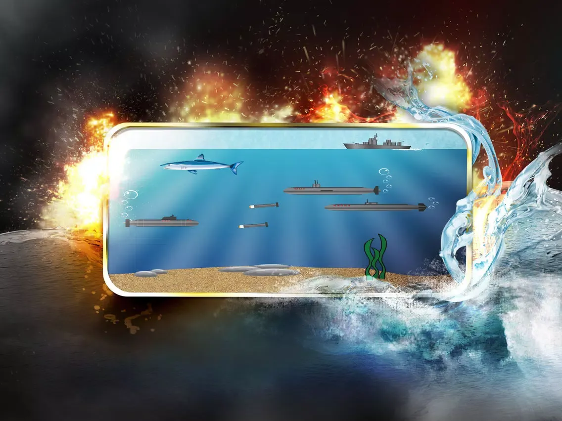 Capturas de pantalla de Awesome Submarine battle ship Free! - Multiplayer Torpedo wars iPad 