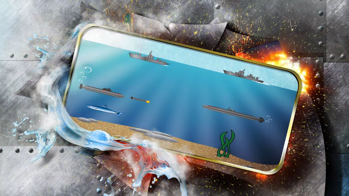 Ảnh chụp màn hình của Awesome Submarine battle ship Free! - Multiplayer Torpedo wars