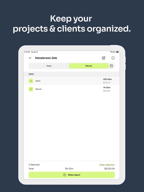 Скриншоты Time Squared - Hours Tracker iPad 
