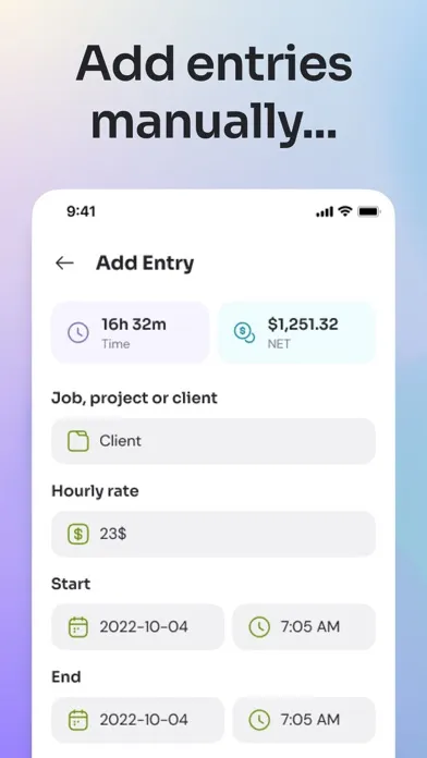 Скриншоты Time Squared - Hours Tracker