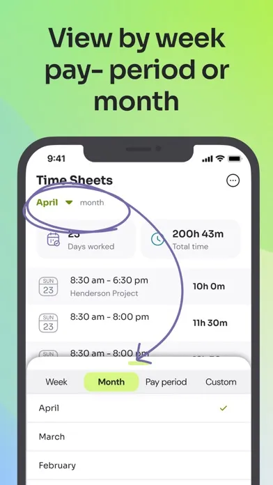 Скриншоты Time Squared - Hours Tracker