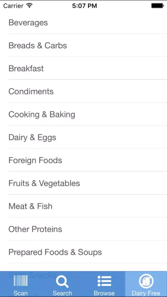 Tangkapan skrin Dairy Free Food