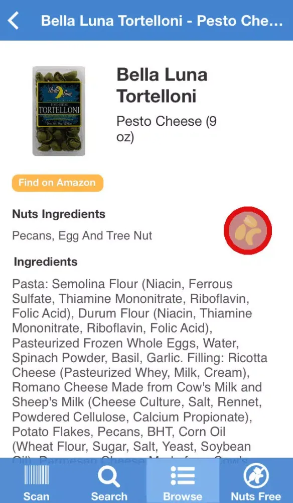Nut-Free Food Screenshots