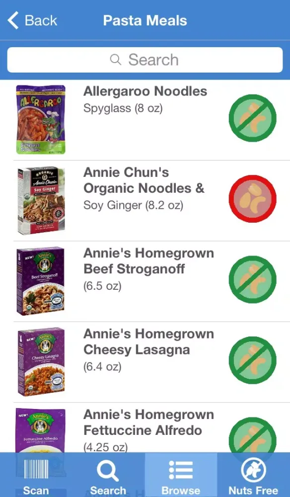 Nut-Free Food Screenshots