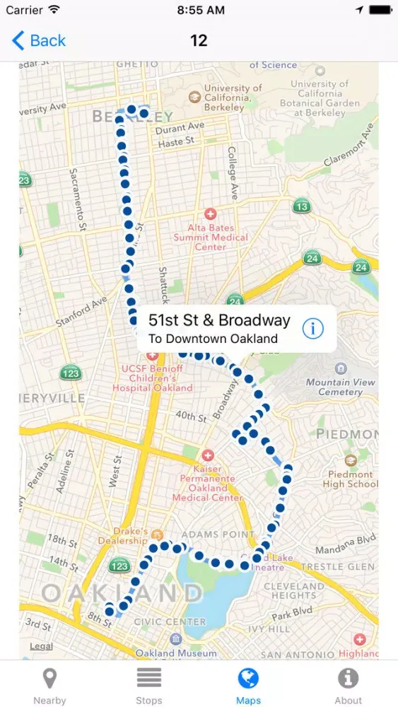 Capturas de pantalla de AC Transit Now