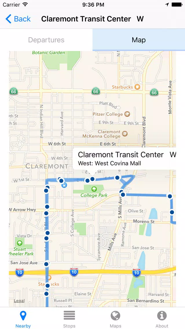 Captures d'écran de Foothill Transit Now - Real-time Transit Arrivals