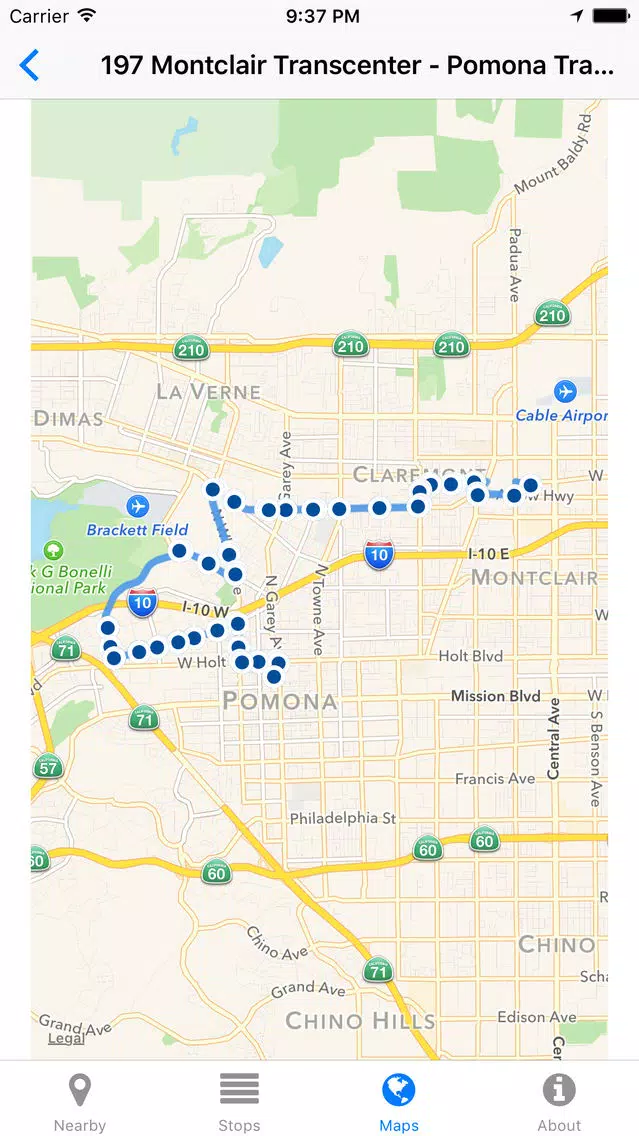 Captures d'écran de Foothill Transit Now - Real-time Transit Arrivals