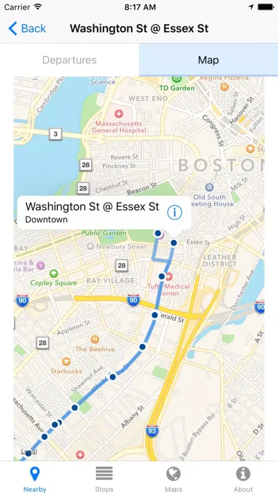 MBTA Now Screenshots