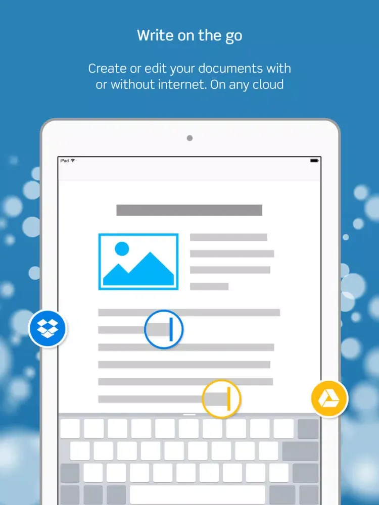 Writer - ODT Word Processor iPad Ekran Görüntüleri