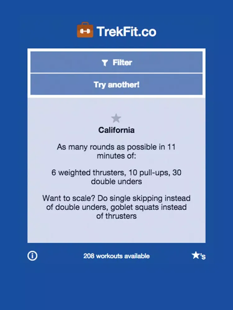 Travel Workouts | WODs - TrekFit iPad  스크린샷
