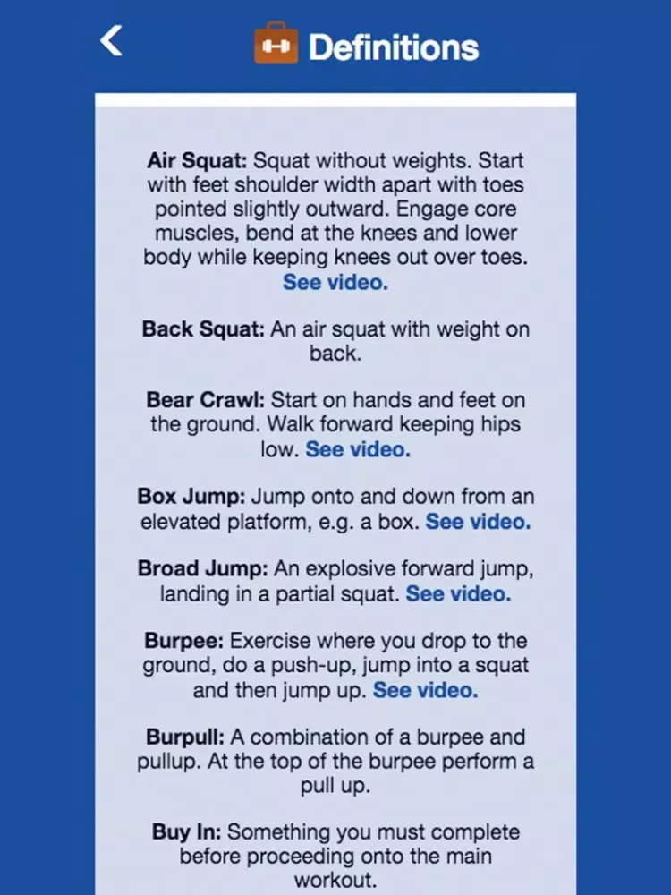Travel Workouts | WODs - TrekFit iPad  스크린샷