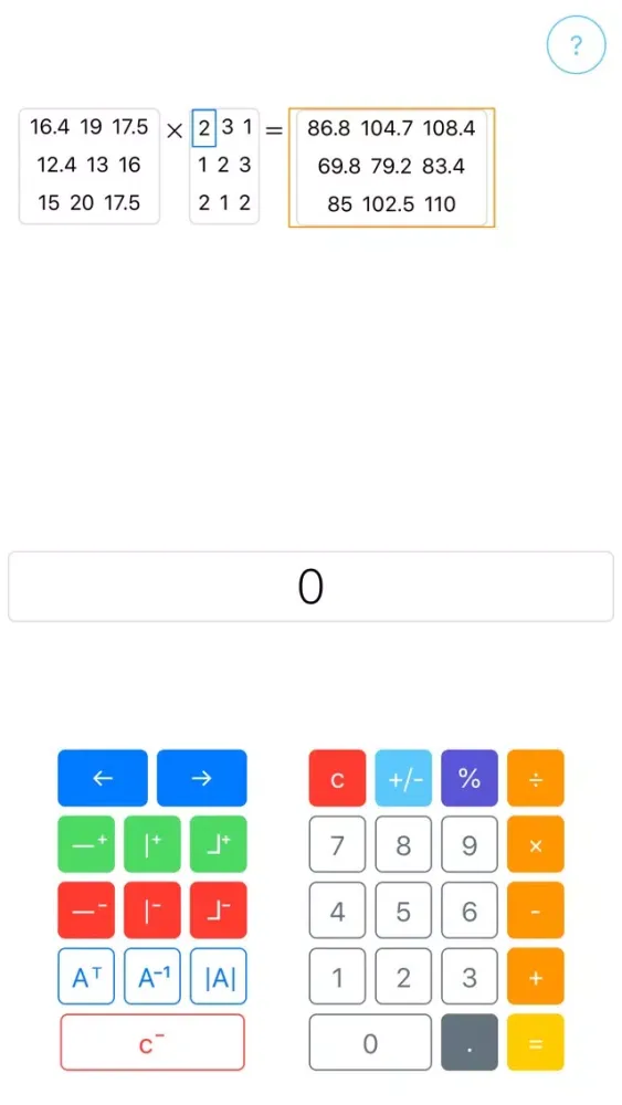 Screenshot di Matrix qCalculator