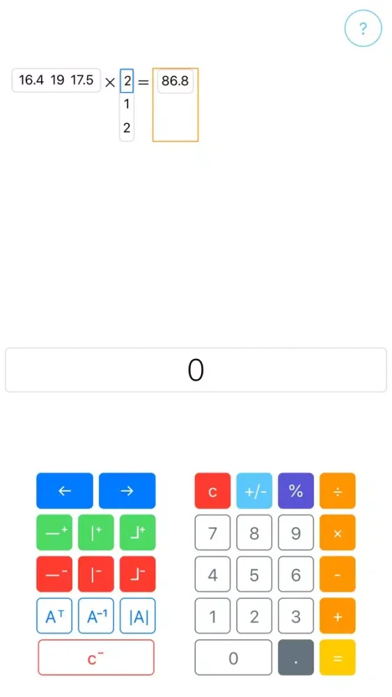 Screenshot di Matrix qCalculator