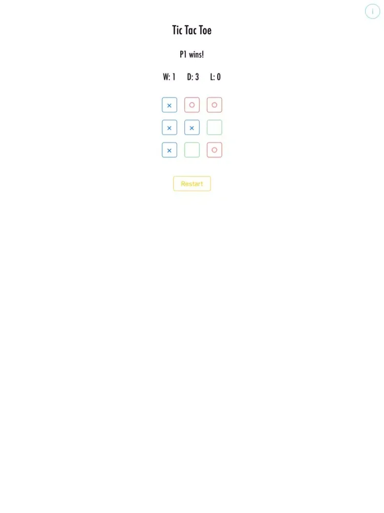 RN Tic Tac Toe iPad  स्क्रीनशॉट