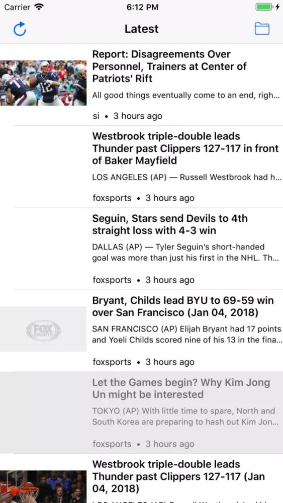 Captures d'écran de TrendSports