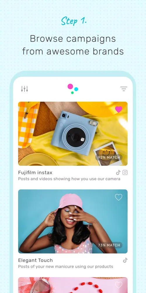 Ảnh chụp màn hình của TRIBE Influencer