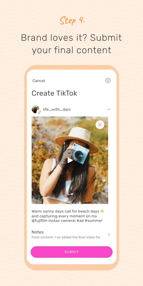 Ảnh chụp màn hình của TRIBE Influencer
