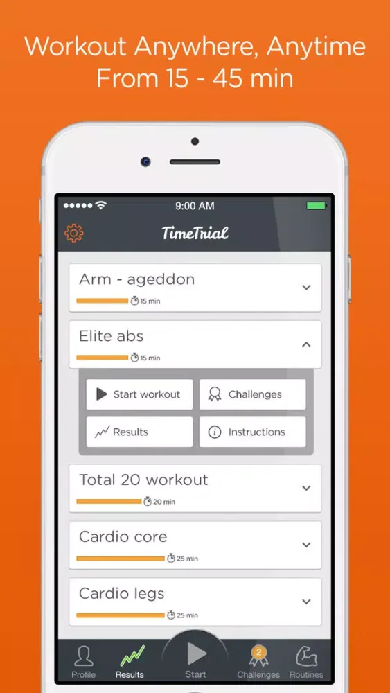 Time Trial Workout - short sharp home workouts سکرین شاٹس