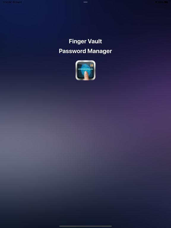 Captures d'écran de Finger Vault Password Manager iPad 