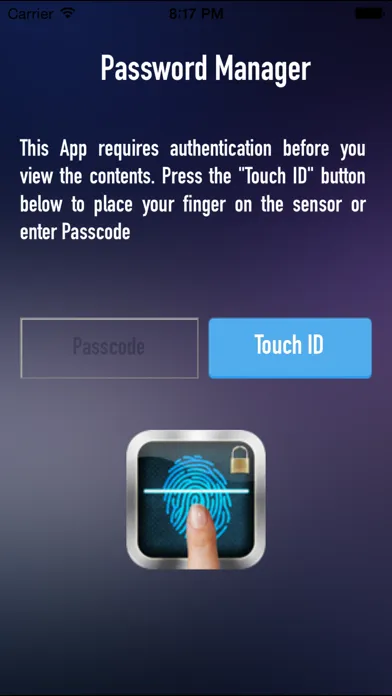 Finger Vault Password Manager স্ক্রিনশট