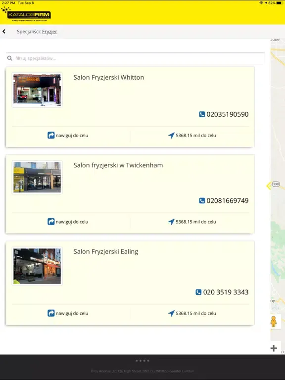 Capturas de pantalla de Anonse.co.uk - katalog firm iPad 