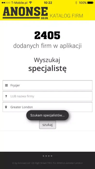 Capturas de pantalla de Anonse.co.uk - katalog firm