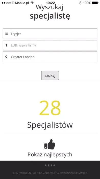 Capturas de pantalla de Anonse.co.uk - katalog firm