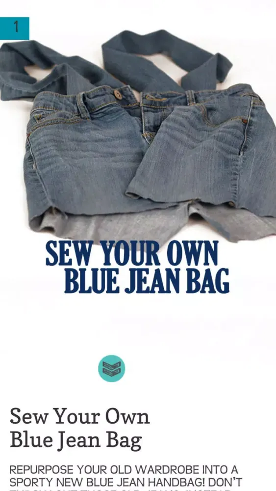 Sew Your Own Blue Jean Bag Ekran Görüntüleri