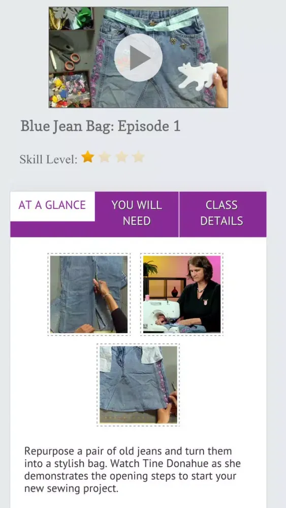 Sew Your Own Blue Jean Bag Ekran Görüntüleri