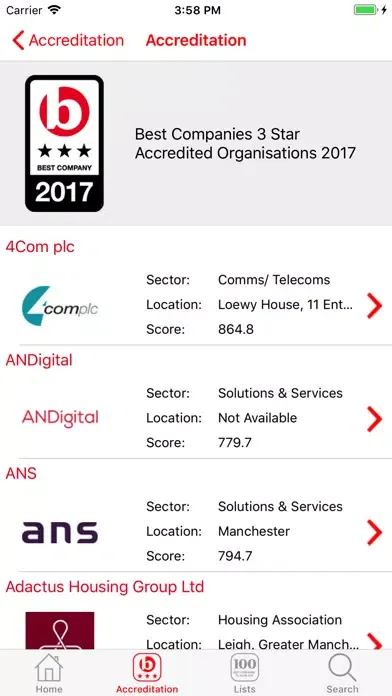 Capturas de pantalla de Best Companies