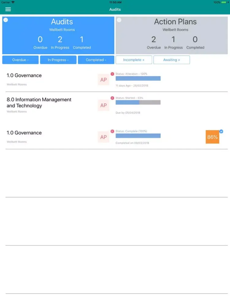 MyAudit iPad  স্ক্রিনশট