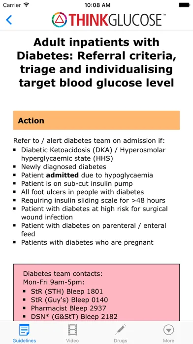 Скриншоты GSTT Think Glucose