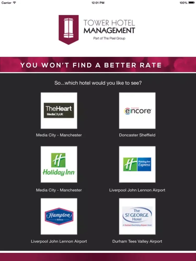 Capturas de tela do Tower Hotel Management iPad 
