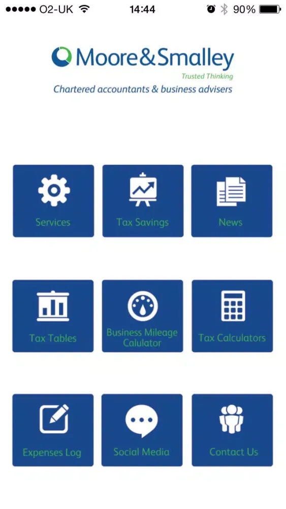 Tangkapan skrin Moore and Smalley Chartered Accountants UK